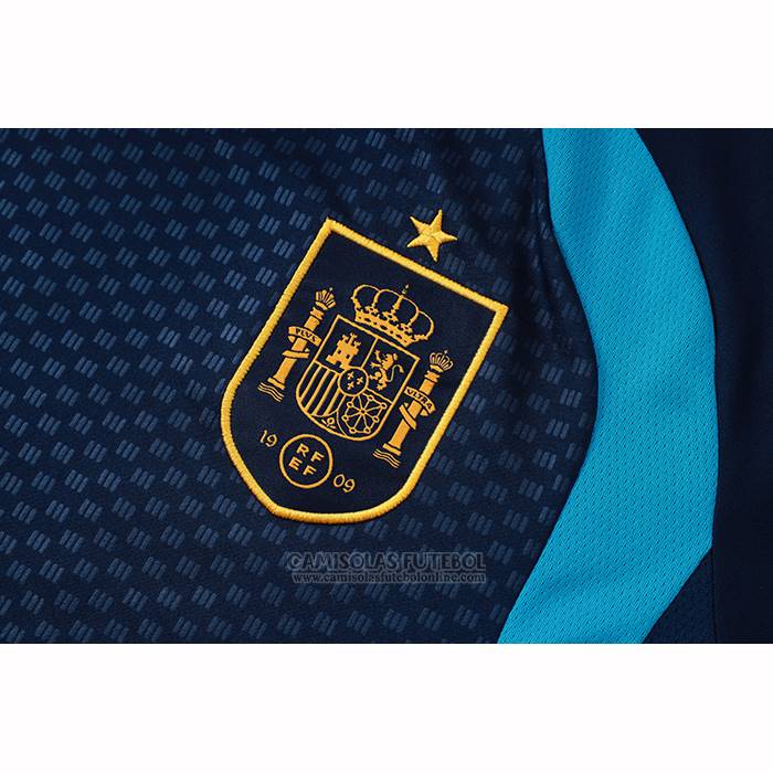 Fato de Treino Espanha Manga Curta 2026-2027 Azul - Calcas Curta